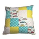 Création textile artisanale coussin 2CV carrousel